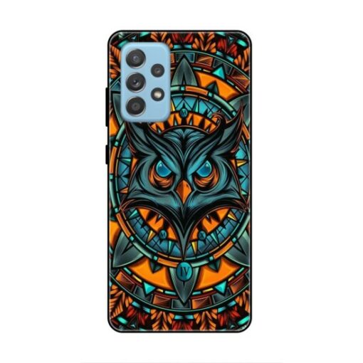 Artistic Retro Owl pattern Samsung A52s 5G Silicone Case