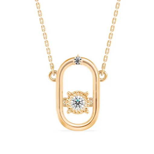 Seraphic Shine Yellow Gold Plated Silver Diamond Pendant