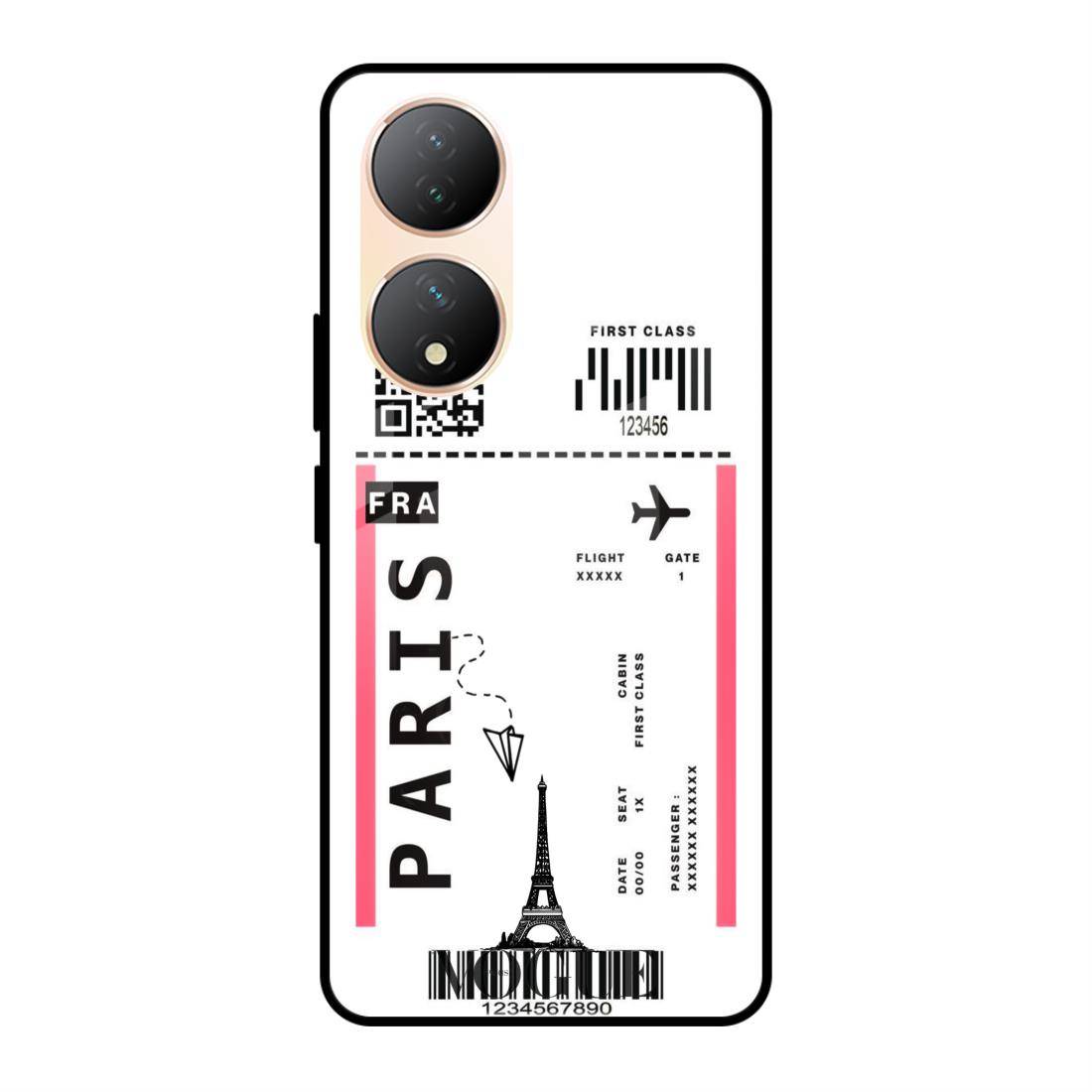 Paris Boarding Pass Vivo Y100a Glass Case – Stayclassy.in