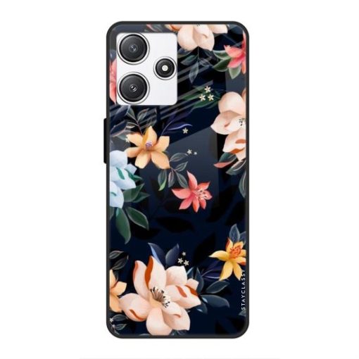 Premium vector Floral Pattern Xiaomi Redmi Note 12R Glass Case