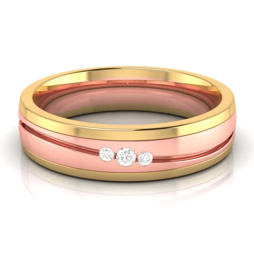 Marina Yellow Gold Plated Silver Diamond Band