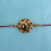 Custom Round Two Diamond Bond Photo Rakhi