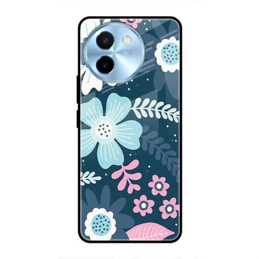 Cutesy Floral Vivo Y200T Glass Case