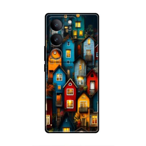 Colorful Houses Vivo V29 Silicone Case