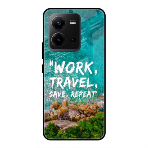 Work Travel Vivo V25e Glass Case