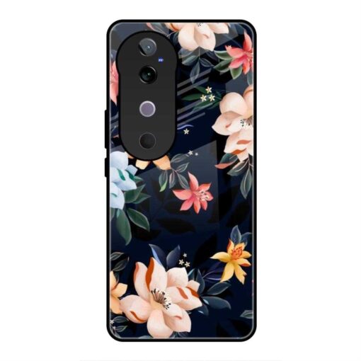 Premium vector Floral Pattern Vivo V40 Glass Case