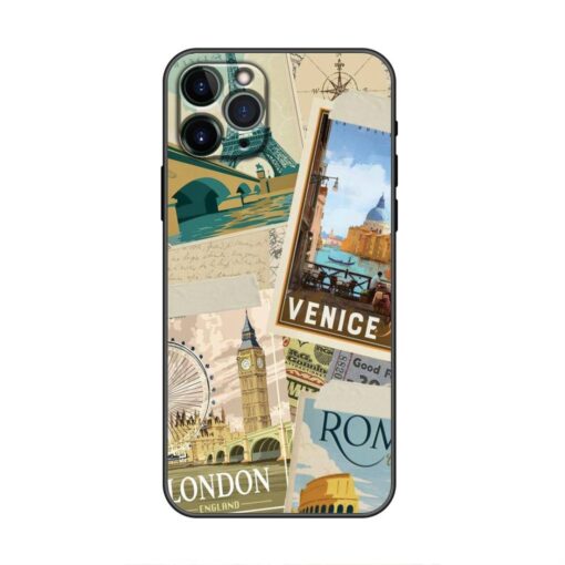 Travel Poster iPhone 12 Pro Max Silicone Case