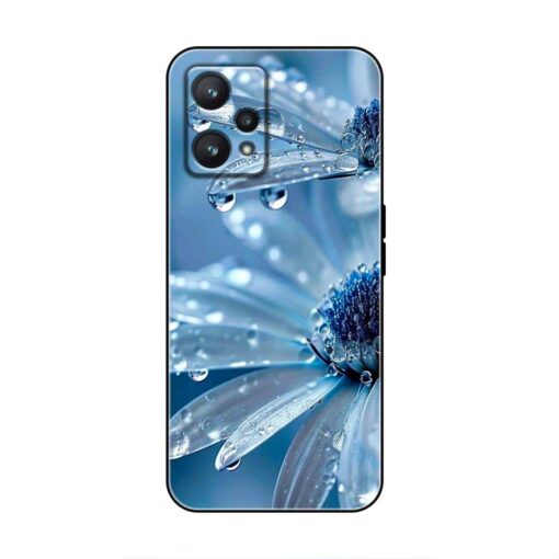 Blue Flowers Realme Narzo 50 Pro Silicone Case