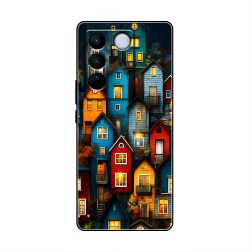 Colorful Houses Vivo S16 Silicone Case