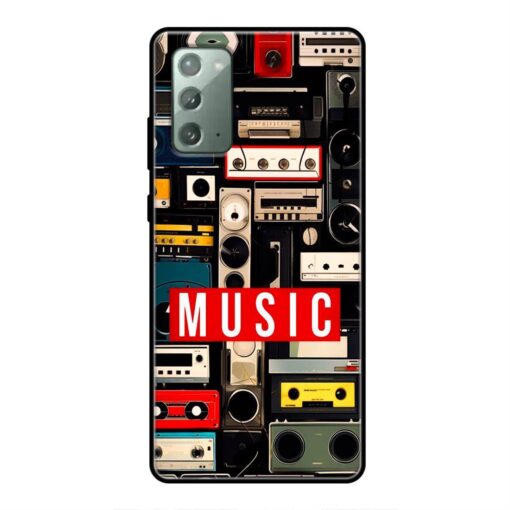 Retro Music Samsung Note 20 Silicone Case