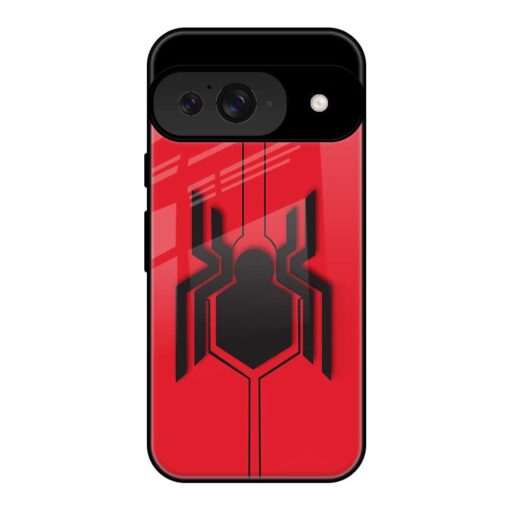 Spiderman logo Google Pixel 9 Glass Case