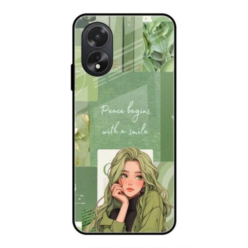 Peace Begins Oppo A18 4G Glass Case