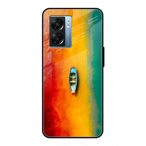 Rainbow Beach Oppo A57 5G Glass Case