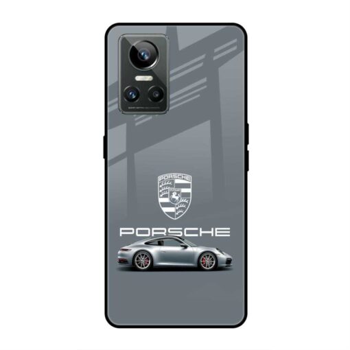 Silver Porsche Realme Gt Neo 3 Glass Case