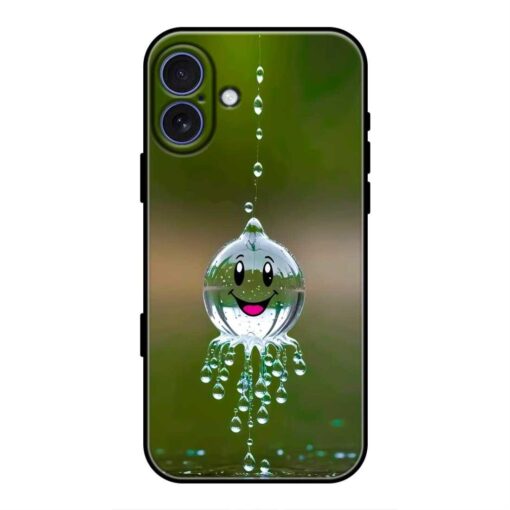 Cute Water Drop iPhone 16 Plus Silicone Case