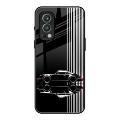Black Porsche Oneplus Nord 2 5G Glass Case