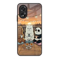 We Bare Bears Oppo A78 5G Glass Case