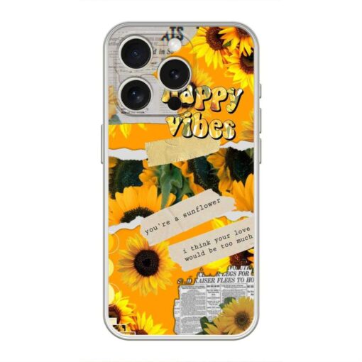 Happy Vibes iPhone 13 Pro Max Clear Case