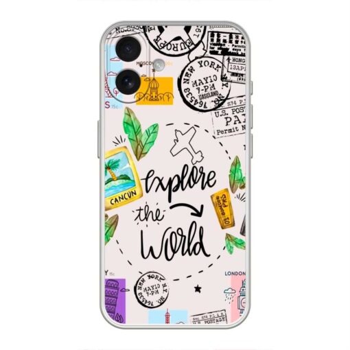 Explore The World iPhone 16 Clear Case