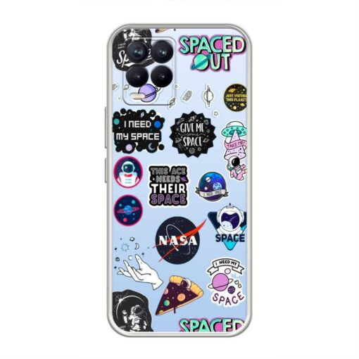 Spaced Out Realme 8 5G Clear Case
