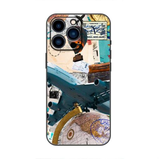 Travel Scrapbook iPhone 14 Pro Silicone Case