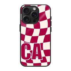 Wavy Checkerboard Glass Name Case