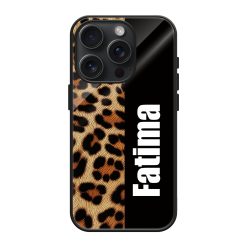 Leopard Print Glass Name Case