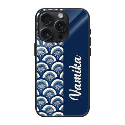 Blue Scallop Glass Name Case