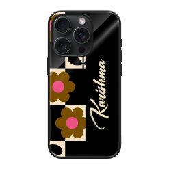 Retro Flower Glass Name Case