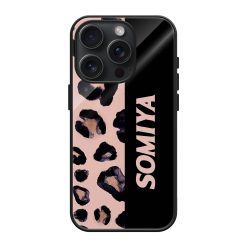 Pink Leopard Glass Name Case