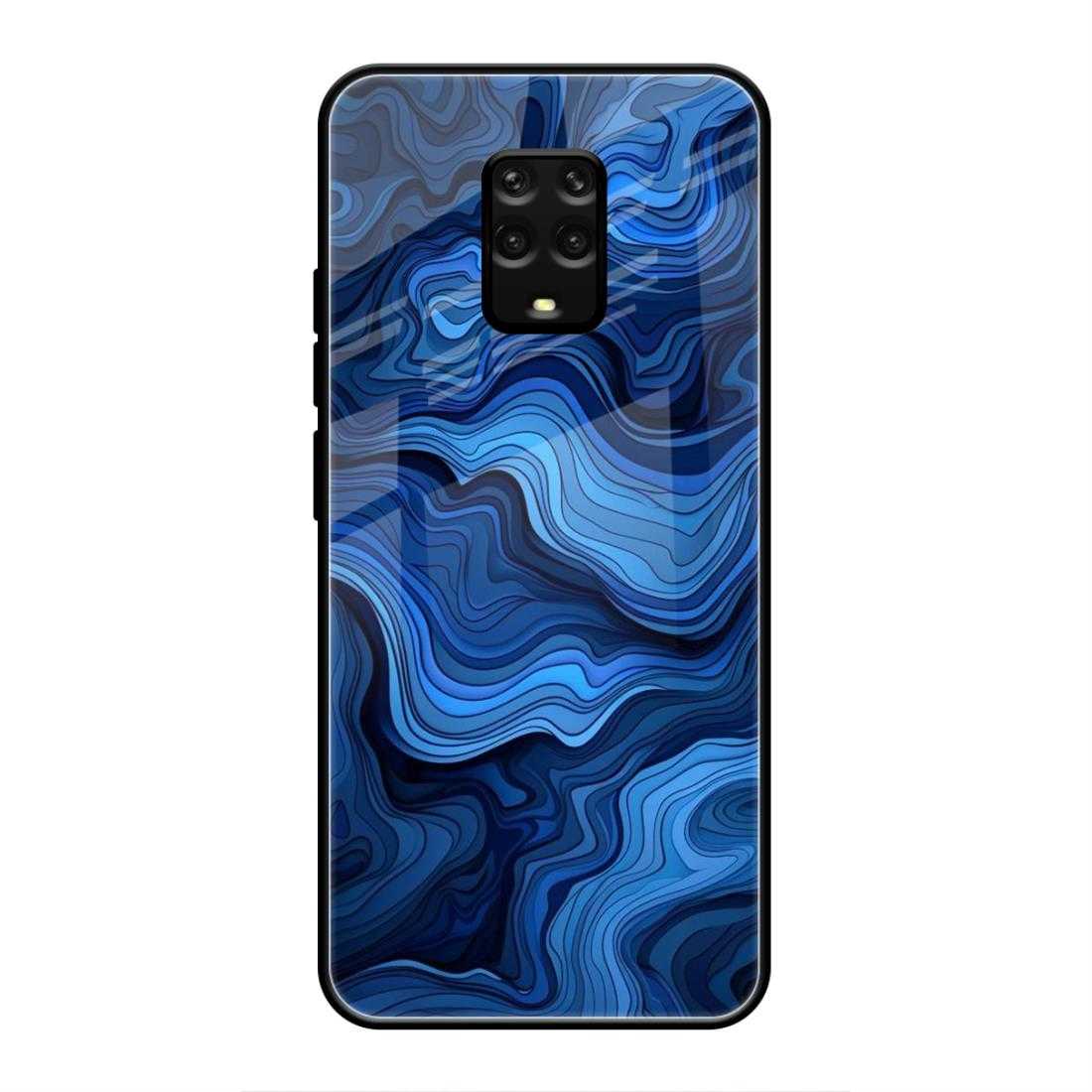 Case Xiaomi Note 10 Lite Glass Protector Dark Blue Marble Xiaomi