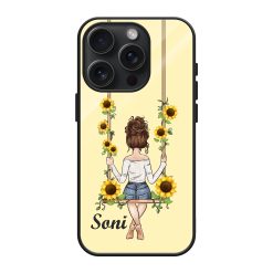 Floral Swing Glass Name Case