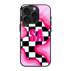 Slime Check Pattern Glass Name Case