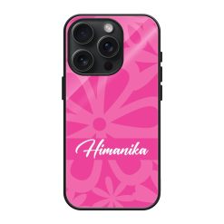 Pink Bloom Glass Name Case