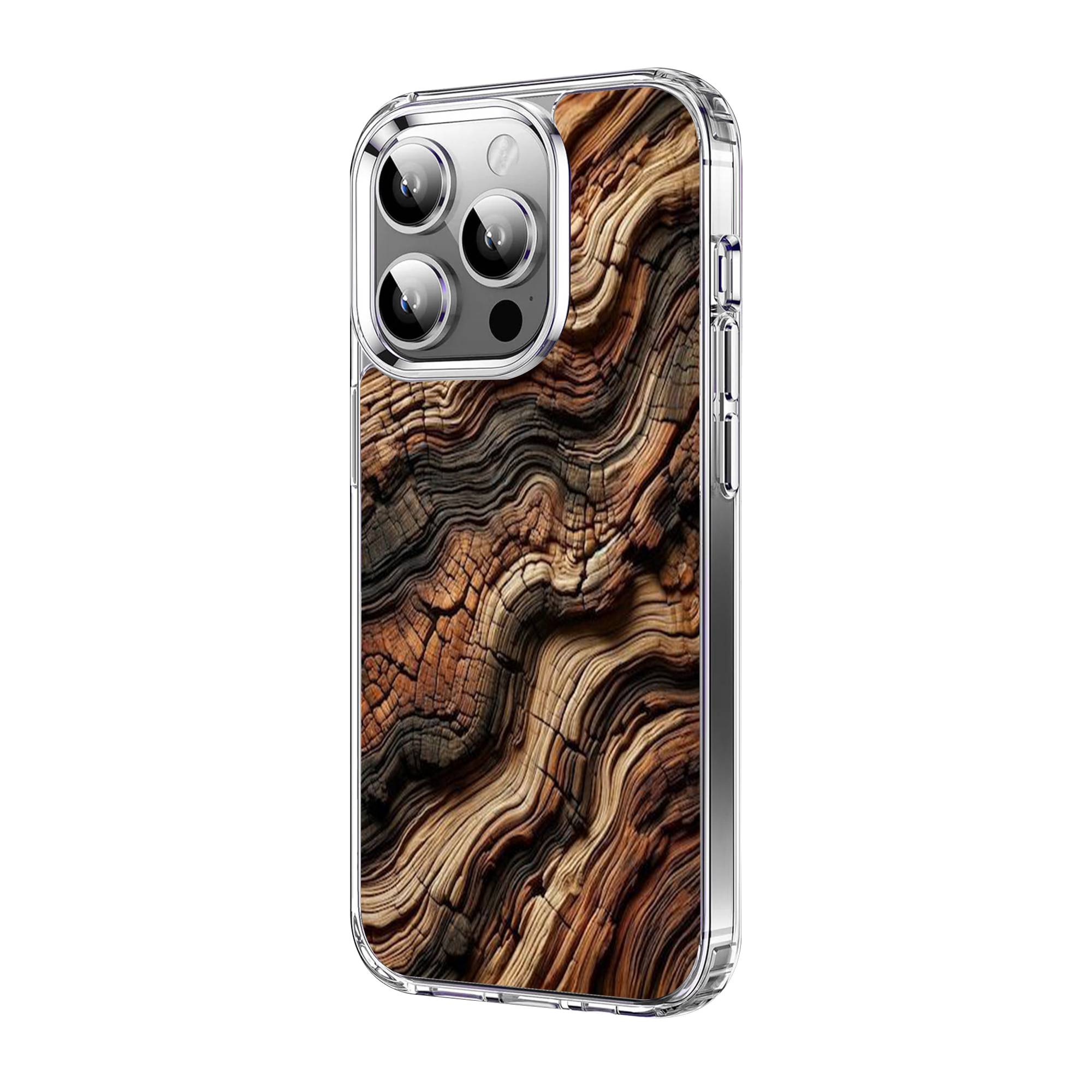 Wooden Texture Clear Case - Image 3