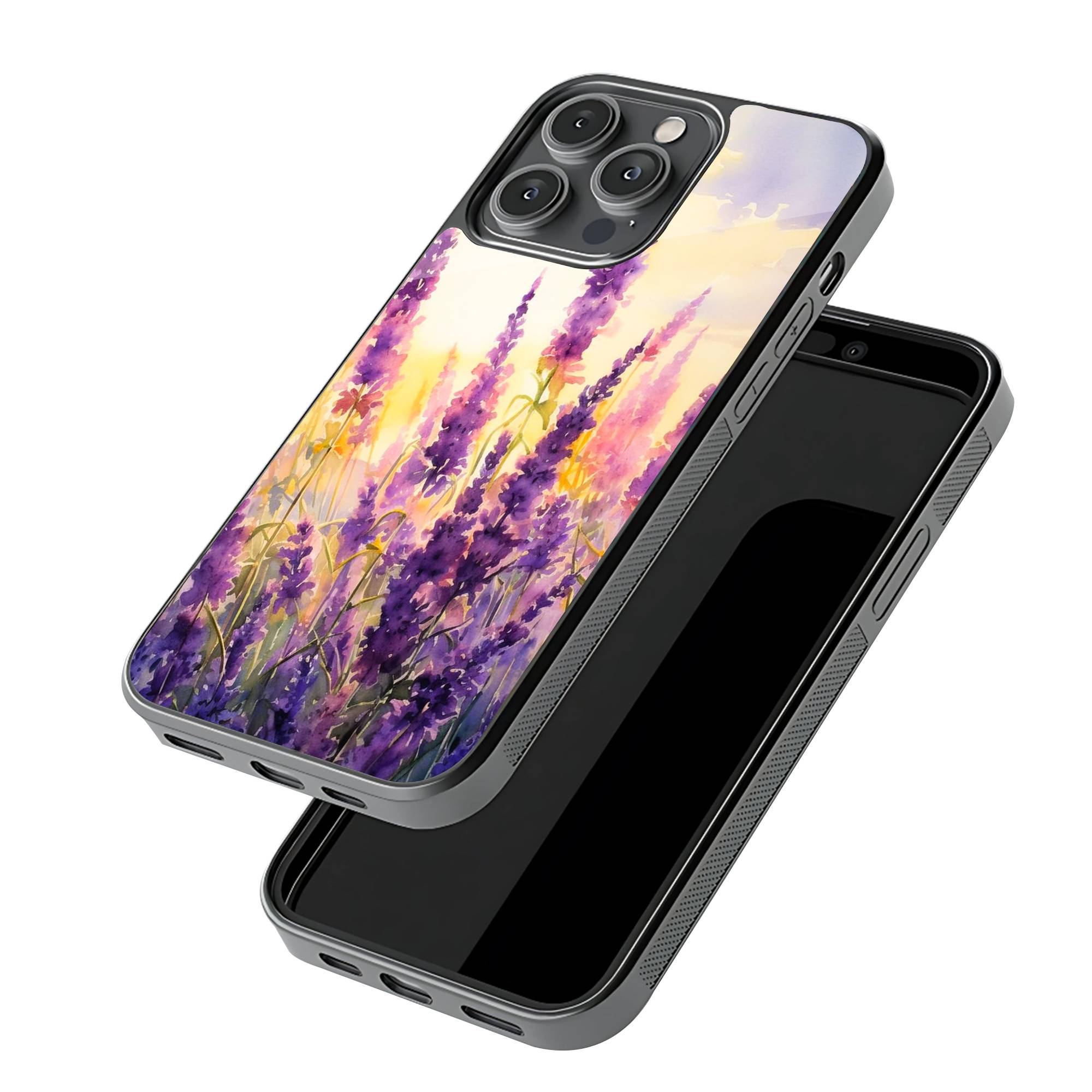 Lavender Flower Glass Case - Image 3