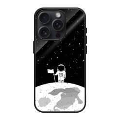 Astronaut On Moon Glass Case