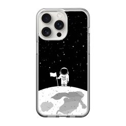 Astronaut On Moon Clear Case