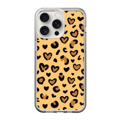 Leopard Hearts Clear Case