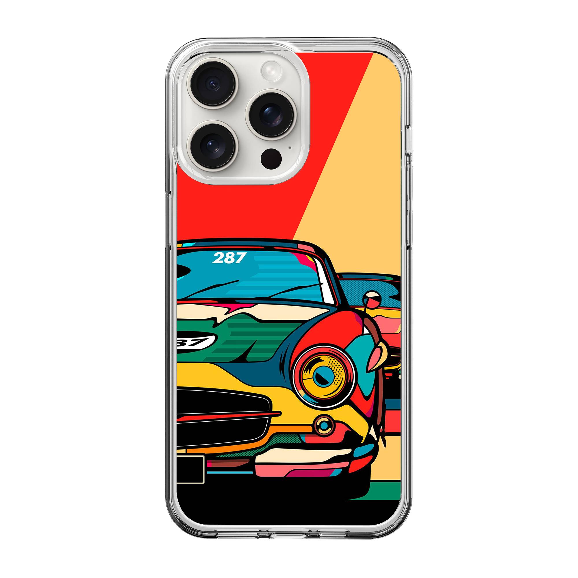 Multicolor Car Clear Case