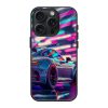 Neon Sports Car Glass Case