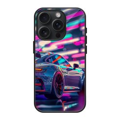 Neon Sports Car Glass Case