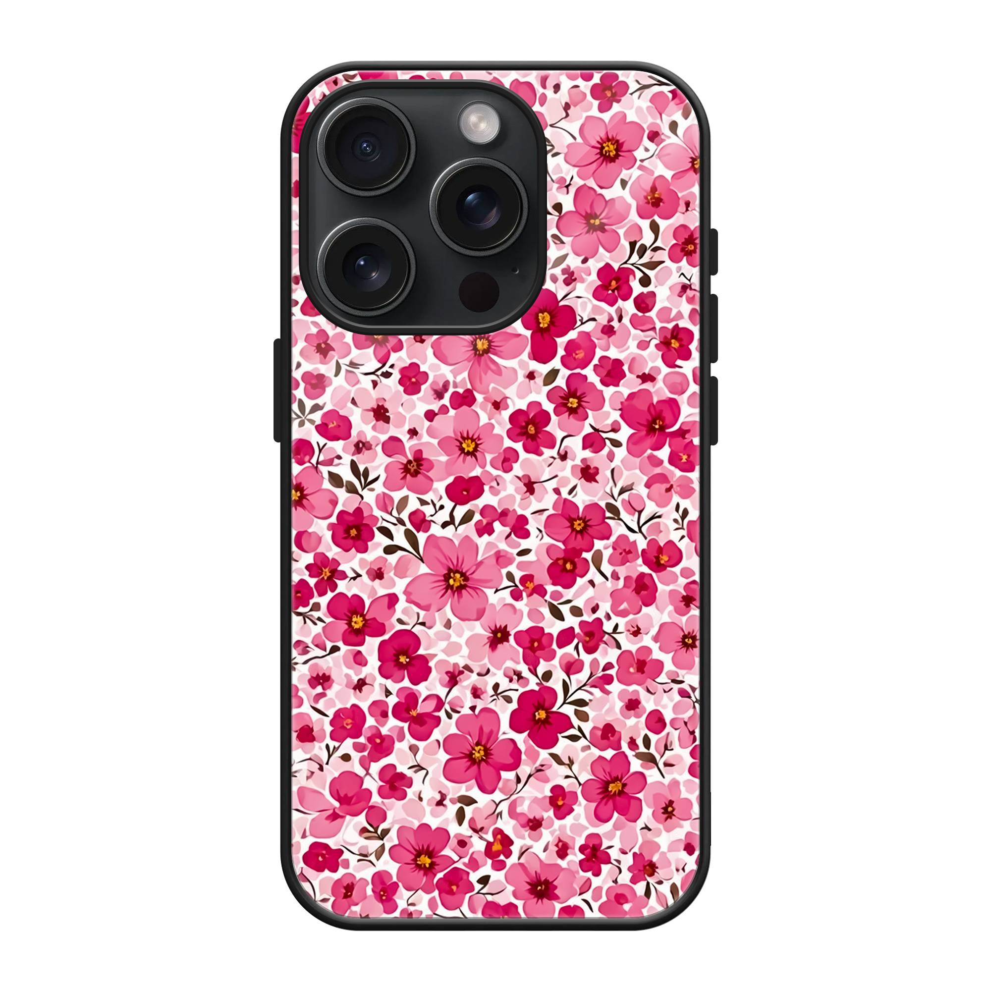 Pink Blossom Glass Case