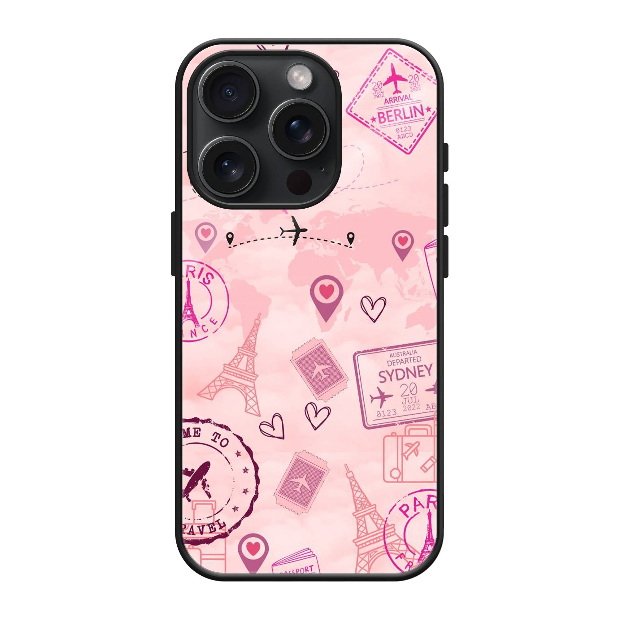 Pink Travel Glass Case