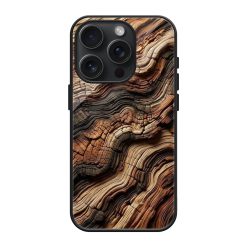 Wooden Texture Glass Case