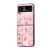 Pink Travel Samsung Z Flip Glass Case