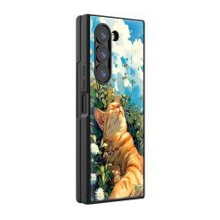 Garfield Sleeping Samsung Z Fold Glass Case
