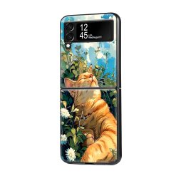 Garfield Sleeping Samsung Z Flip Glass Case