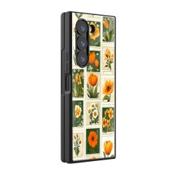 Floral Postage Samsung Z Fold Glass Case