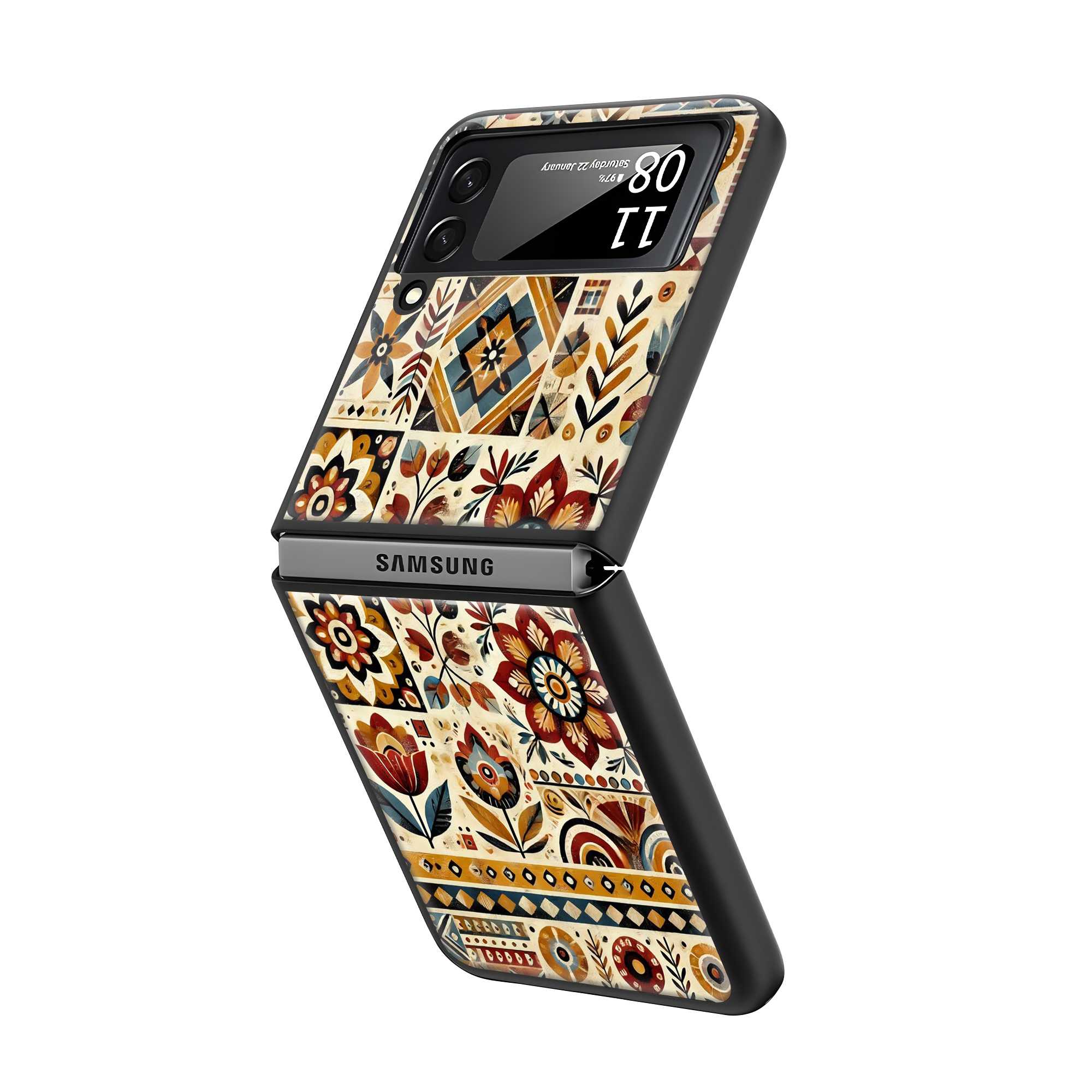 Patchwork Samsung Z Flip Glass Case - Image 2